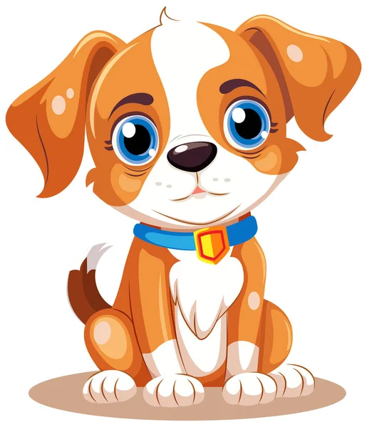 Cute Dog Cartoon Character Illustration — Stock Vector
