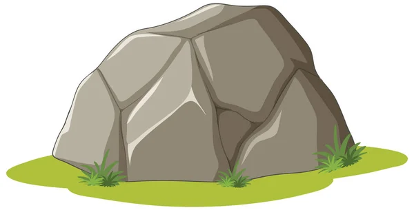 Isolato Roccia Natura Cartone Animato Illustrazione — Vettoriale Stock