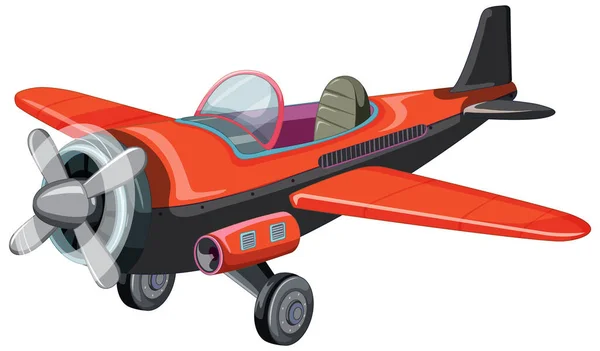 Isolato Jet Aereo Cartone Animato Illustrazione — Vettoriale Stock