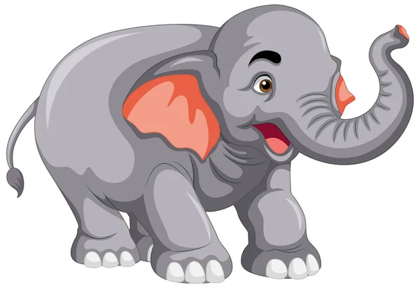 Egy Elefánt Cartoon Style Illusztráció — Stock Vector