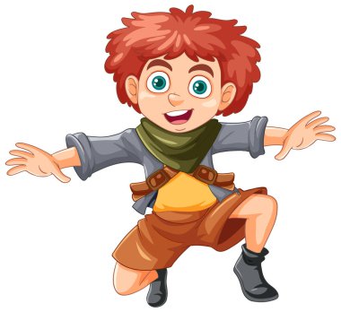 Süper kahraman çizgi film karakteri çizimi