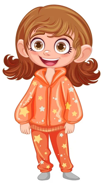 Personagem Desenho Animado Bonito Pijama Ilustração —  Vetores de Stock