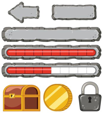 Set oyun öğeleri şekil