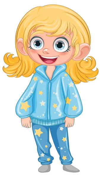 Mignon Personnage Dessin Animé Pyjama Illustration — Image vectorielle