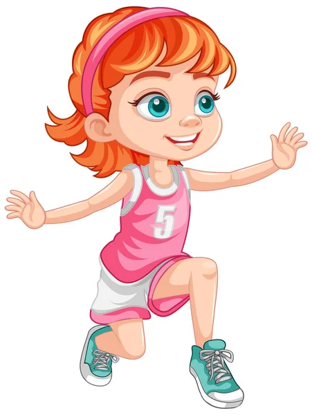 Illustration Tenue Basket Ball Fille — Image vectorielle