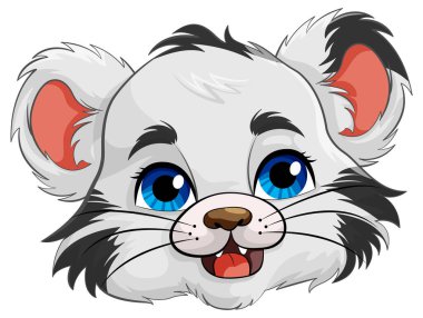 Bebek Kaplan Kafa Çizgi Film Karakteri Çizimi