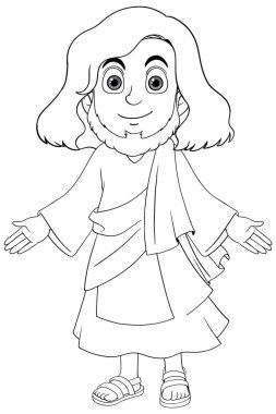 İsa Mesih Renklendirme Çizgisi