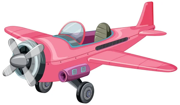 Geïsoleerde Jet Vliegtuig Cartoon Illustratie — Stockvector