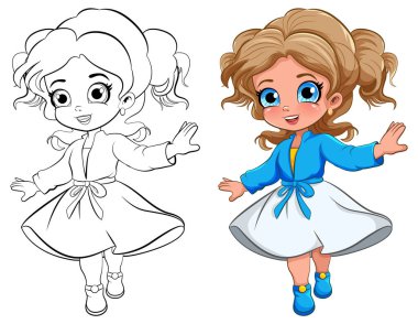 Güzel kız yalnız dans ediyor.