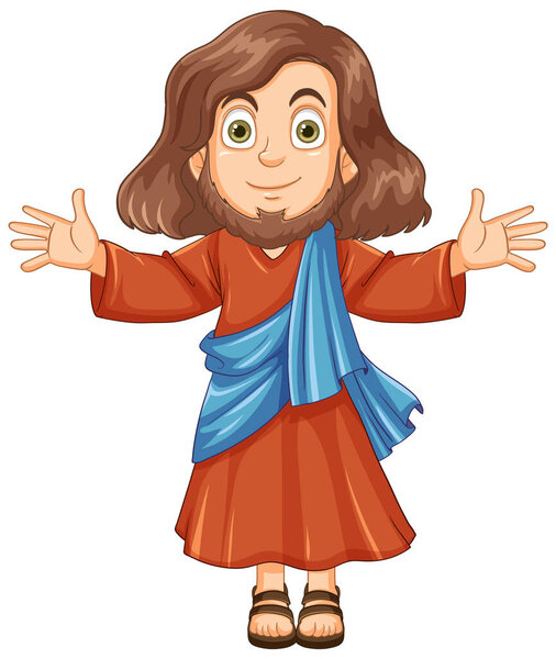 Jesus Christ Cartoon Character illustration