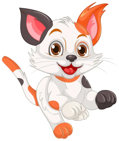 Niedliche Katze Zeichentrickfigur Illustration — Stockvektor