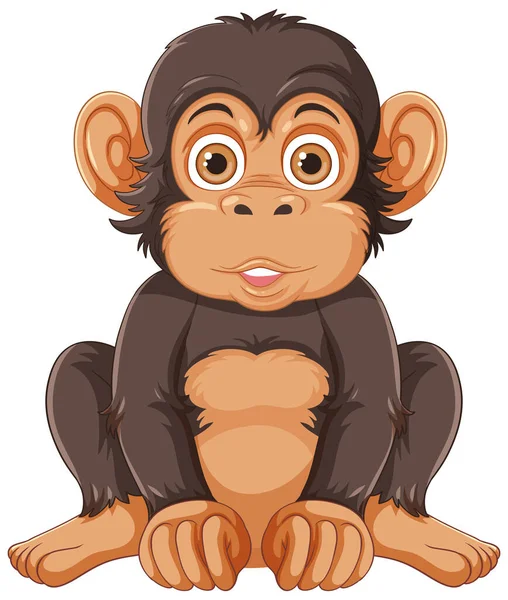 Zeichentrickfigur Vektor Illustration Für Schimpansen — Stockvektor