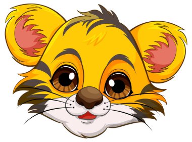 Bebek Kaplan Kafa Çizgi Film Karakteri Çizimi