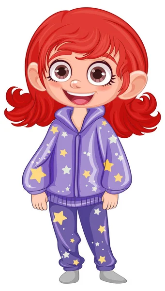 Personagem Desenho Animado Bonito Pijama Ilustração — Vetor de Stock