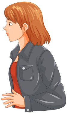 Çizgi filmdeki kadın çizimi