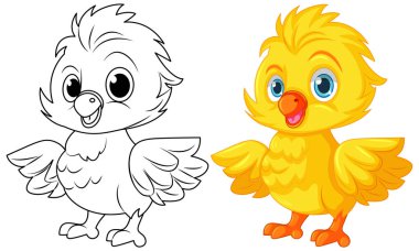 Çocuk illüstrasyonu için karalama sayfası