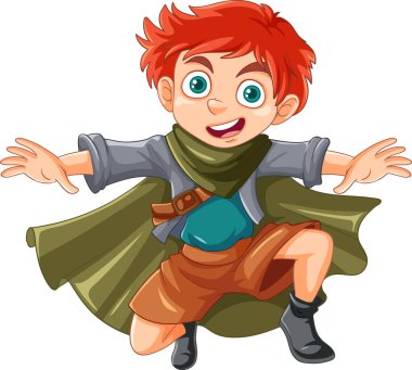 Oyun macera fantezi çizgi film karakteri çizimi