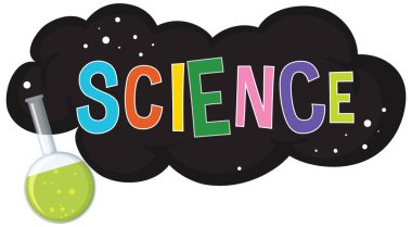 Fen laboratuvarı araçları ve ekipmanlarının vektör çizimi