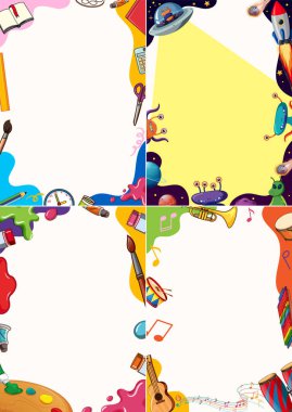 Enfes ve büyüleyici bir vektör çizim şablonu