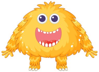 Canlı ve neşeli bir çizgi film karakteri, sarı saçlı ve pofuduk görünümlü.