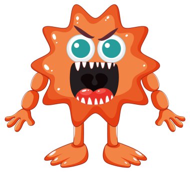 Korkunç ve sivri uzaylı canavarların vektör çizimi.