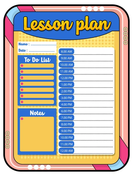 Organize Manage Student Lessons Tasks Efficiently — Stock Vector