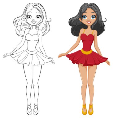 Boyama sayfaları için tuhaf bir karalama taslağı