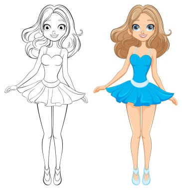 Boyama sayfaları için tuhaf bir karalama taslağı