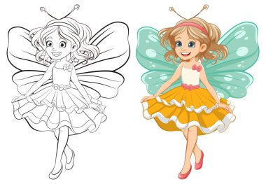 Tatlı bir prenses büyülü bir partiye hazır.