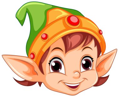 Şirin Elf Kafa Çizgi Film Karakteri Çizimi