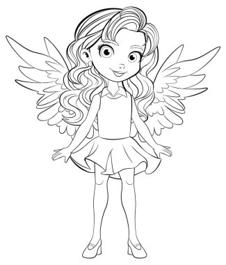 Çizgi film karakterlerinin renkli karalama çizimleri