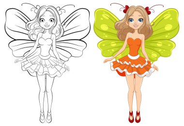 Boyama sayfaları için tuhaf bir karalama taslağı