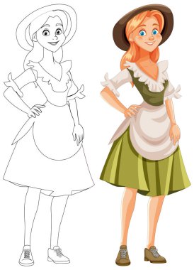 Güzel bir kadın ayakta ve gülümsüyor.