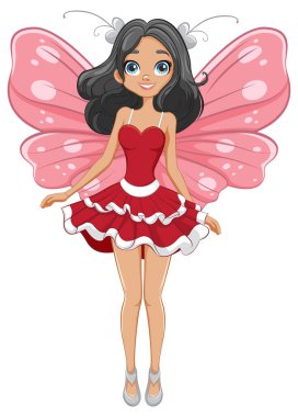 Havada zarif bir şekilde süzülen kelebek kanatlarıyla güzel bir peri.