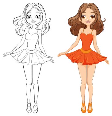 Boyama sayfaları için tuhaf bir karalama taslağı