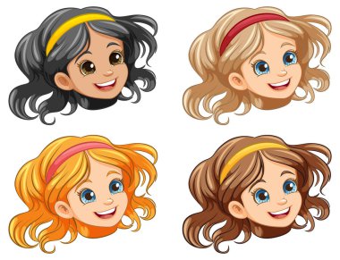 Süslü Aksesuarlı Gülen Kız