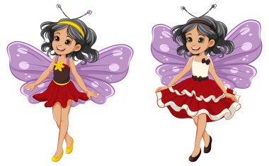 Sihirli bir partiye hazır sevimli bir prenses