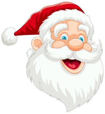 Yüzünde bir gülümsemeyle neşeli bir Noel Baba