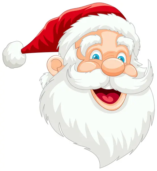 Radostný Santa Claus Úsměvem Tváři — Stockový vektor