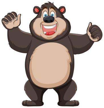 Canlı ve neşeli bir çizgi film karakteri çizimi