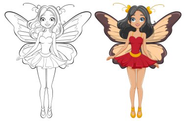 Boyama sayfaları için hoş bir karalama taslağı