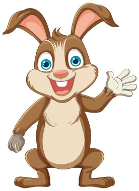 Sevimli ve mutlu bir tavşan çizgi film karakteri. Kocaman bir gülümsemesi var.