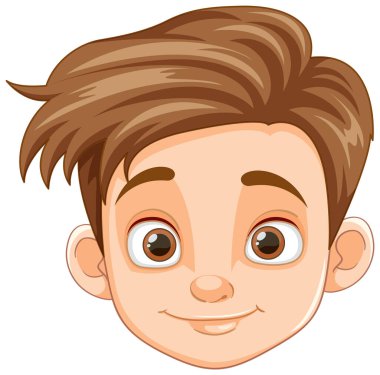 Kahverengi saçlı ve büyüleyici kahverengi gözlü çekici bir genç.