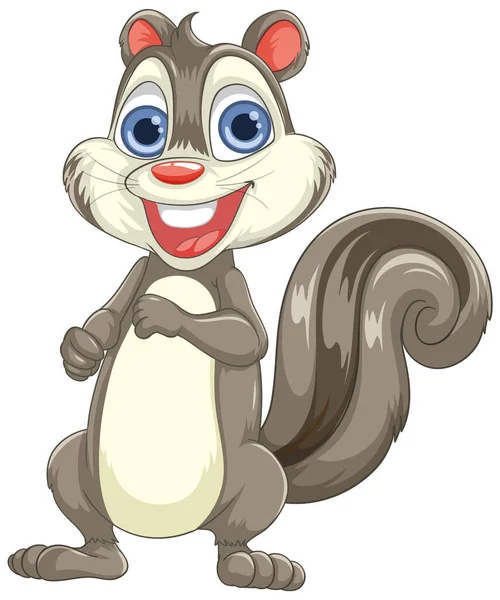 Cute Charming Squirrel Cartoon Character Vector Art Style — Stock Vector