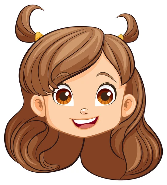 Çekici bir kızın neşeli bir temsili.