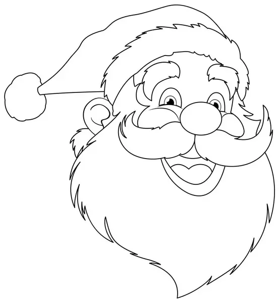 Père Noël Joyeux Avec Grand Sourire Sur Visage — Image vectorielle