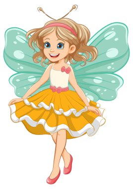 Tatlı prenses çizgi film karakteri parti için hazır.