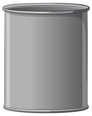 Basit bir metal kutunun vektör grafiği