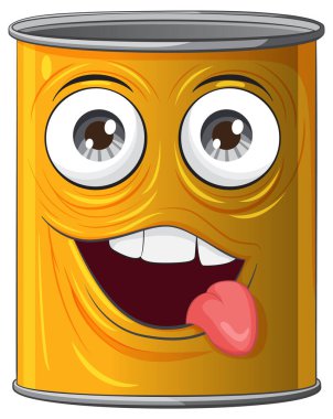 Neşeli bir animasyon kutusunun vektör çizimi