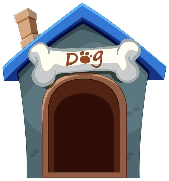 Vector Illustration Cute Doghouse — Stock Vector